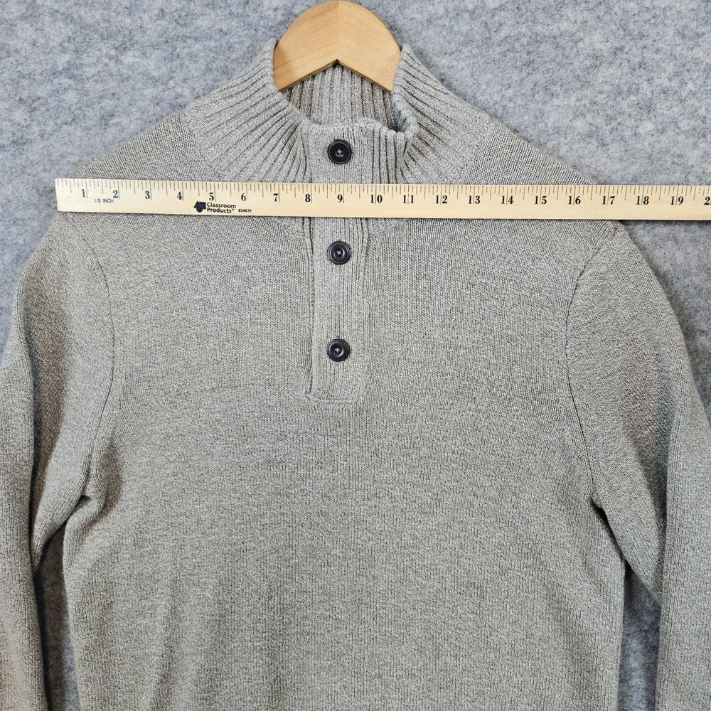 American Eagle Outfitters Men's Beige‎ Sweater Size M Athletic Fit Zip/Button